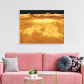 3D Perspectief Uitzicht van Sapas Mons op Venus Canvas Afdruk (Insitu (Woonkamer))