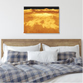 3D Perspectief Uitzicht van Sapas Mons op Venus Canvas Afdruk (Insitu (Slaapkamer))