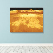 3D Perspectief Uitzicht van Sapas Mons op Venus Canvas Afdruk (Insitu (Houten vloer))