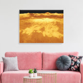 3D Perspectief Uitzicht van Sapas Mons op Venus Canvas Afdruk (Insitu (Woonkamer))