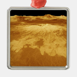 3D Perspectief Uitzicht van Sapas Mons op Venus Metalen Ornament