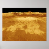 3D Perspectief Uitzicht van Sapas Mons op Venus Poster (Voorkant)