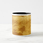 3D Perspectief Uitzicht van Sapas Mons op Venus Tweekleurige Koffiemok (Center)