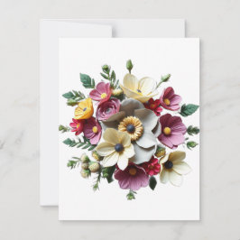 3D Petit Flowers Feestdagenkaart