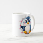 3d pinguïn mok wrap, 3d mok wrap ontwerp (Voorkant rechts)