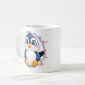 3d pinguïn mok wrap, 3d mok wrap ontwerp (Voorkant links)