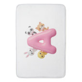 3D Pink Balloon Letter A Plush Bath Mat (Voorkant Verticaal)