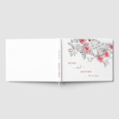 3D Pink Gray Roses | Wedding Gastenboek (Volledig)