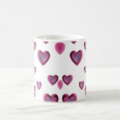 3D Pink Hearts Patroon – Romantisch Magische Mok (Center)