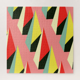 3D-piramides: Retro geometrische Vintage. Legpuzzel