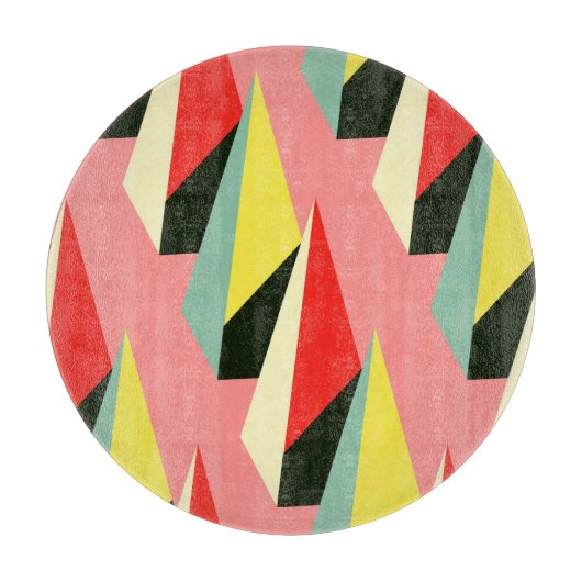 3D-piramides: Retro geometrische Vintage. Snijplank (Voorkant)
