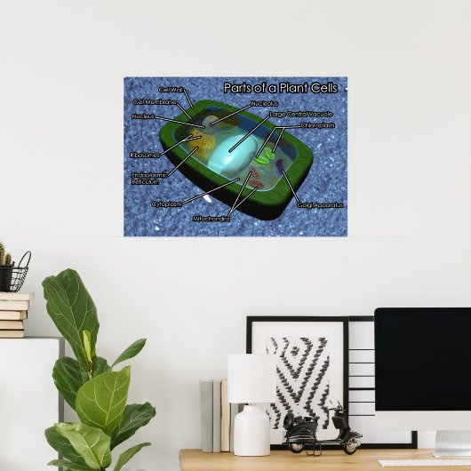 3D Plant celdiagram Poster (Thuiskantoor)