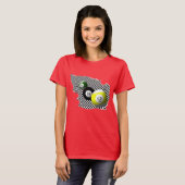 3D Pool Balls Psychobable Splash T-shirt (Voorkant volledig)
