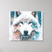 3D Poolwolf Canvas Afdruk (Voorkant)