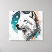 3D Poolwolf Canvas Afdruk (Voorkant)