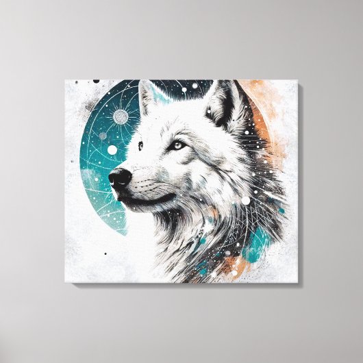 3D Poolwolf Canvas Afdruk (Voorkant)