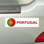 3D Portugal vlag Bumpersticker (Op auto)