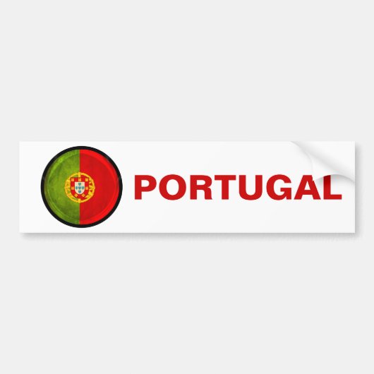 3D Portugal vlag Bumpersticker (Voorkant)