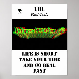 3D Poster Neem je tijd en ga snel