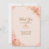 3D prinses verjaardagsuitnodiging template | Roze Kaart (Achterkant)