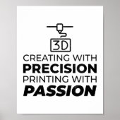 3D Printen Printer Operator Grappig Poster (Voorkant)