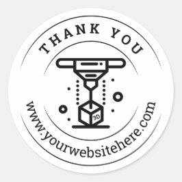 3D-printen voor kleine bedrijven Dank u Sticker