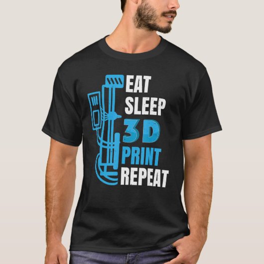 3d Printer 3d Afdrukmodel bouwt 3d Afdrukken T-shirt (Voorkant)