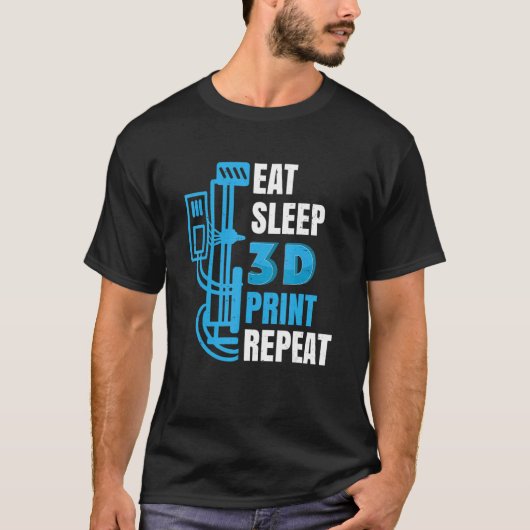 3d Printer 3d Afdrukmodel bouwt 3d Afdrukken T-shirt (Voorkant)