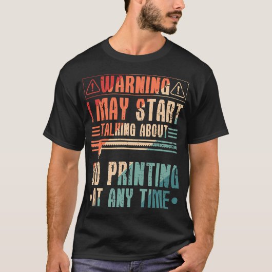 3D-printer 3D-filament praten over 3D-printen T-shirt (Voorkant)