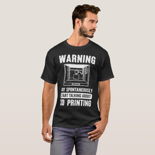 3D-printer 3D-printer T-shirt (Voorkant volledig)