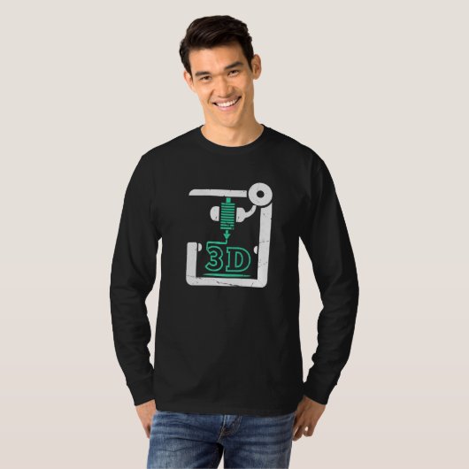 3D Printer CNC G Code 3D Printer T-shirt (Voorkant volledig)
