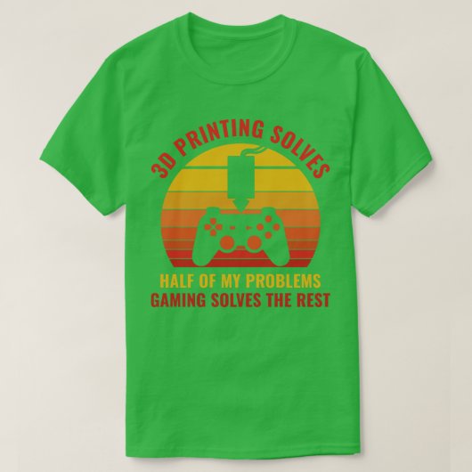 3D Printer Grappige 3D-printen lost de helft van m T-shirt (Design voorkant)