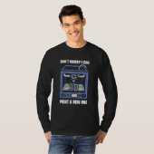 3D Printer Nerd Geek 3D Construction Humo T-shirt (Voorkant volledig)