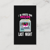 3D Printer Printing Engineer Drukt je moeder af Visitekaartje (Voorkant)