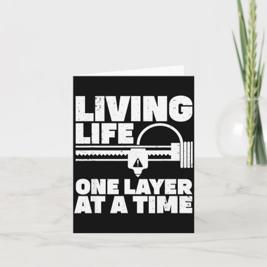 3d Printing Art For Men Women 3d Printer Lover 3d Kaart (Voorkant)