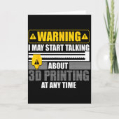 3D-printkunst voor mannen vrouwen 3D-printerliefhe Kaart (Voorkant)