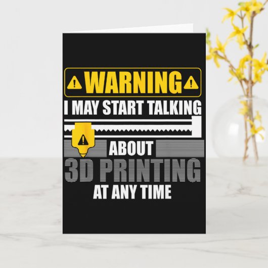 3D-printkunst voor mannen vrouwen 3D-printerliefhe Kaart (Gele Bloem)