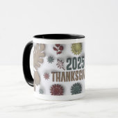 3D Puffy 2025 Thanksgiving Mug Art Mok (Voorkant links)