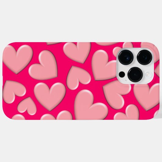 3D Puffy Hearts Case-Mate iPhone Case (Achterkant (horizontaal))