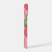 3D Puffy Roze Aardbei Esthetische Telefoon Case iPhone 15 Case (Rechterkant)