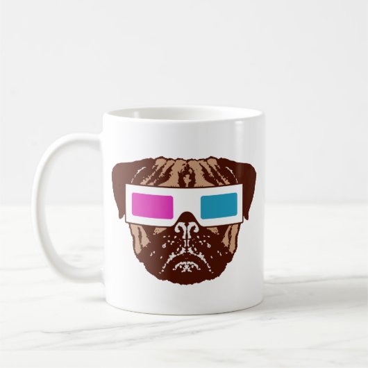 3D Pug Koffiemok (Links)