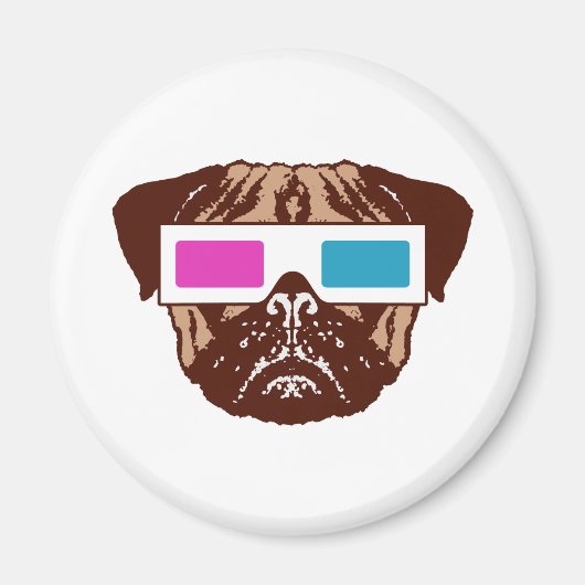 3D Pug Magneet (Voorkant)