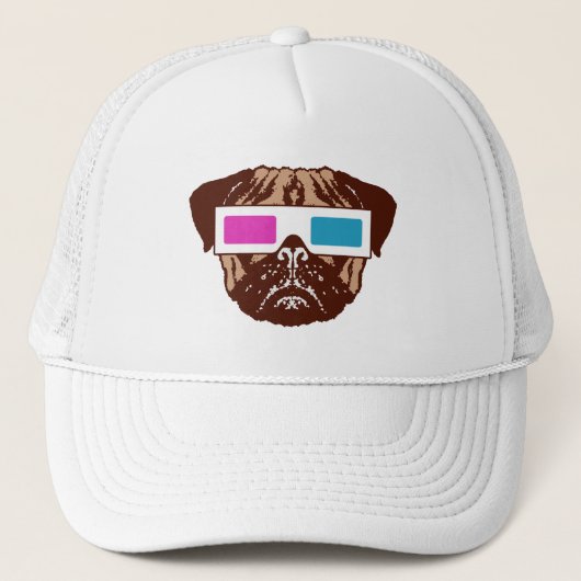 3D Pug Trucker Pet (Voorkant)