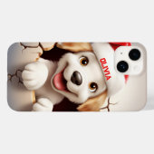 3D Puppy Kerstmis Case-Mate iPhone Case (Achterkant (horizontaal))