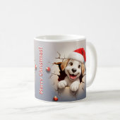 3D Puppy Kerstmis Koffiemok (Voorkant rechts)