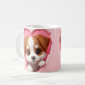 3d puppy mok wrap, 3d ontwerp mok wrap (Voorkant links)