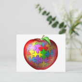 3D Puzzle Apple Briefkaart (Staand voorkant)