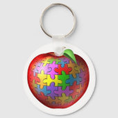 3D Puzzle Apple Sleutelhanger (Voorkant)