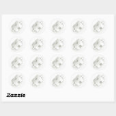 3D Puzzle Piece (Metallic Silver) Ronde Sticker (Vel)