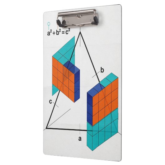 3D Pythagorean Theorem Math Clipboard Klembord (Links)